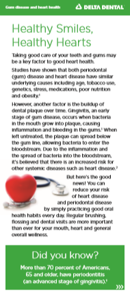 healthy heart with good dental hygiene