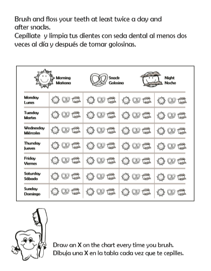 keep track of flossing chart